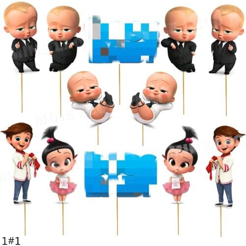 12pcs/lot baby CupCake Topper kids Birthday Party decoration Supplies baby shower