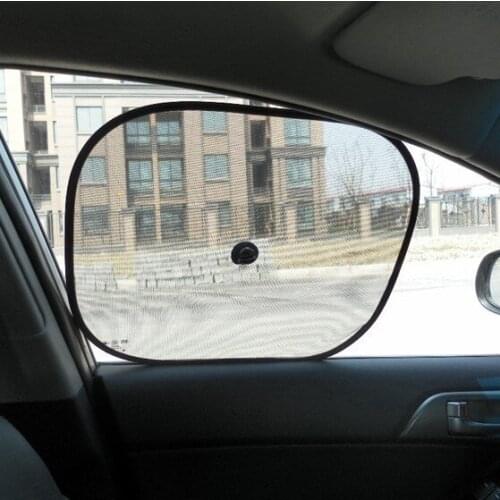 2Pcs / Set Summer Car Sun-shading Car Sun Block Black Gauze Car Window Sun Shade Gauze Sun Shade Net Rear Window Sunshade Cover