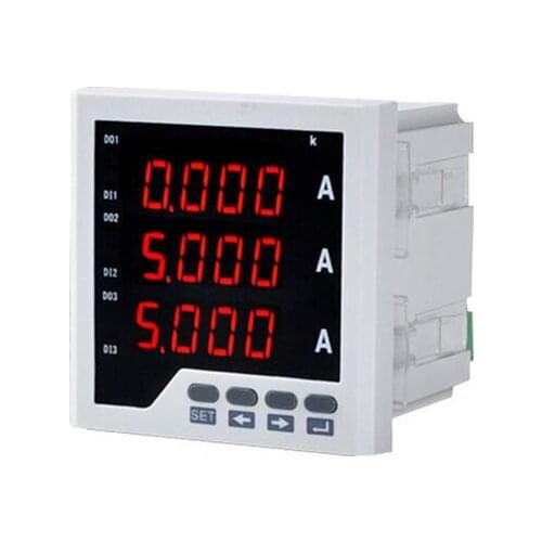3 phase AC ampere meter digital display 3 lines ac current meter current instrument ampere detector in stocks