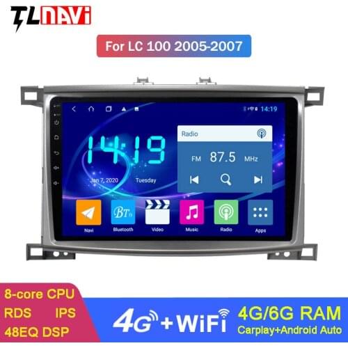 6G+128G Android 10 WIFI 4G LTE Car Multimedia Player For Toyota Land Cruiser 100 LC100 Autoradio GPS Navigation Stereo