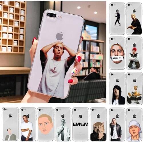 Eminem Phone Case For iPhone X XS MAX 6 6s 7 7plus 8 8Plus 5 5S SE 2020 XR 11 11pro max Clear funda Cover