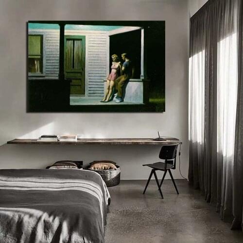 Edward Hopper Summer Evening Wall Art Canvas Painting Posters Prints Modern Painting Wall Pictures For Living Room Home Decor