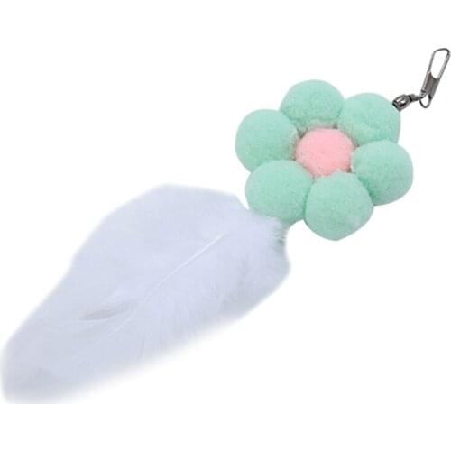 Pet Cat Teaser Toys Feather Cat Toy Feather Refill DIY Cat Wand Refill Cat Teaser Cat Interactive Toys for Cats Kitten