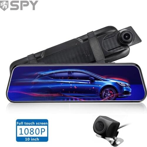 SPY Night Vision 1080P Rearview Front Reverse Car Camera Dvr Mirror Recorder Parking System With Display