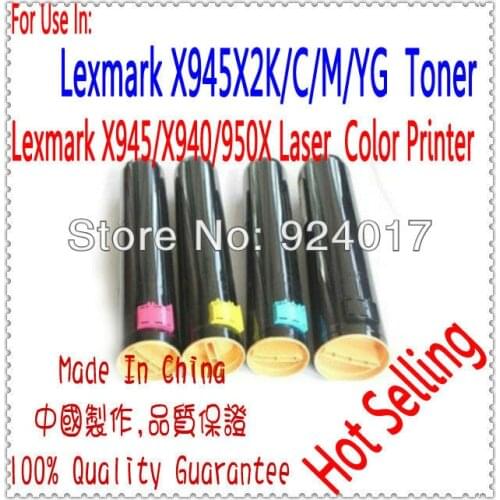Compatible Printer Lexmark X940 X945 X940E X945E Refill Toner Cartridge,For Lexmark X945X2KG X945X2CG X945X2MG X945X2YG Toner