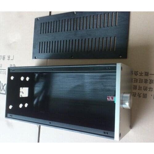 140*90*311MM 1409 All-aluminum Power Amplifier Chassis with Cooling Holes DIY Preamp Case Power Supply Shell Amplifier Box