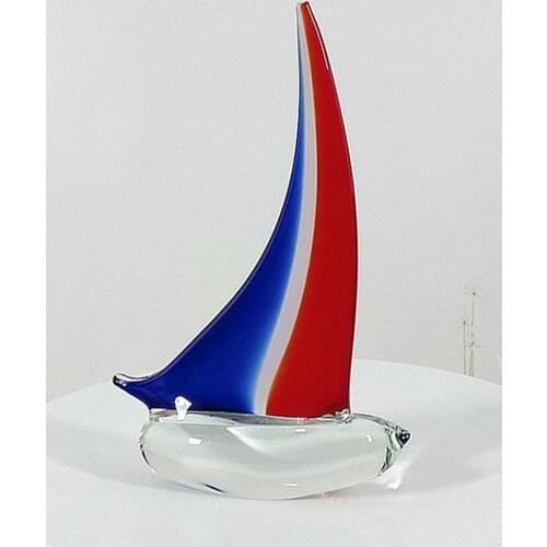 Creativity Coloured glaze sailing Coloured glaze American Creative Wedding Gifts Tabletop Furnishing Articles Home Decoration