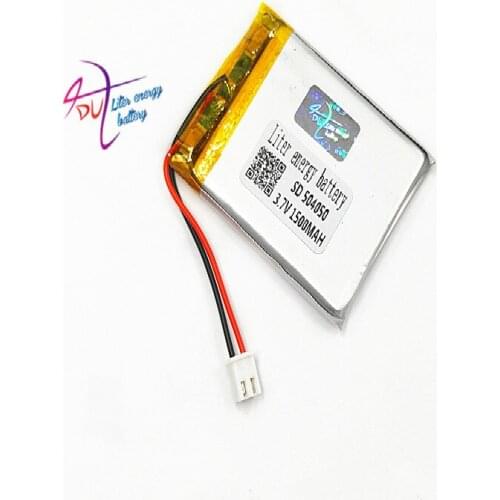 JST XH 2.54mm 504050 3.7V 1500MAH 484251 494251 Lithium Polymer LiPo Rechargeable Battery For Mp3 headphone DVD bluetooth camera
