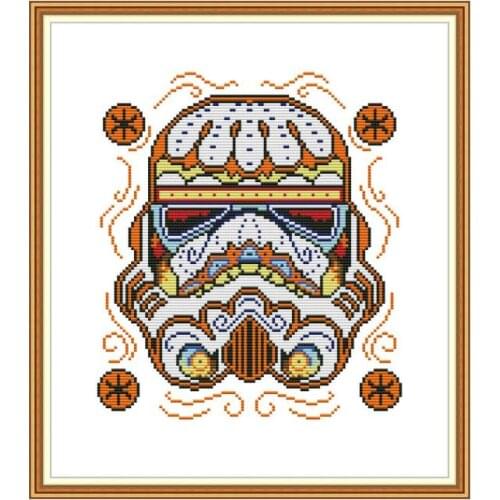 Mask cross stitch kit aida 14ct 11ct count print canvas cross stitches needlework embroidery DIY handmade