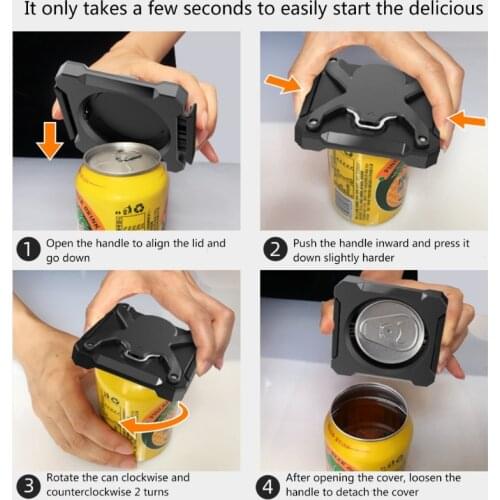 Multi Function Beer Can Opener Portable 5-6cm Beverage Wine Bottle Manual Cutter Easily Rip The Smooth Edges Home Kitchen