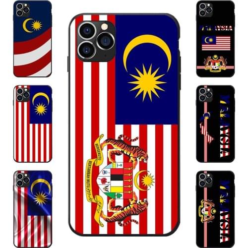 For Samsung A20 50 70 M20 30 S7 S8 S9 S10 LITE Edge PLUS NOTE Malaysia National Flag Coat Of Arms Theme Soft TPU Phone Cases