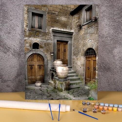 Landscape Scenery Coloring By Numbers Painting Complete Kit Oil Paints 40*50 Boards By Numbers Home Decor For Handicraft