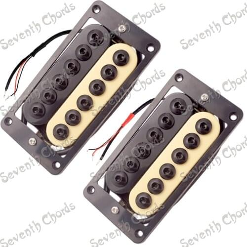 A Set of 2 Pcs Zebra Guitar Humbucker Pickup With 4 Wire - Cream & Black