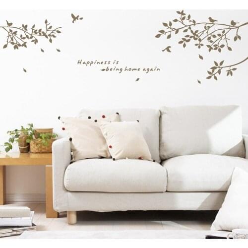 Tree Wall Stickers Teenager Modern Living Room Bedroom TV Wall Declas Decoration Aesthetic Self Adhesive Wallpaper Wallstickers