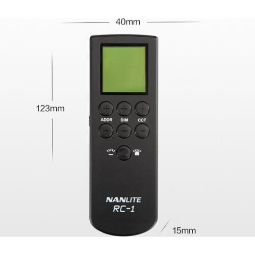 Nanguang RC-1 Wireless Remote Controller Smart dimming for Nanlite 2.4G Light Pavotube 6C 60 60B 60W Accessories