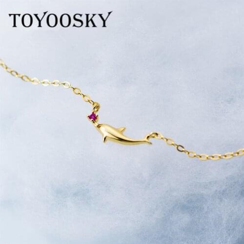 Real 100% Pure 925 Sterling Silver Love Dolphin Pendant Necklace Women Sterling Silver Animal Fine Jewelry Mothers Day Gift