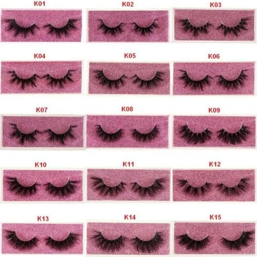 Eyelashes natural handmade eye lashes Soft False Eyelashes 1pair glitter packing Makeup long sexy 3D Mink Lashes E06