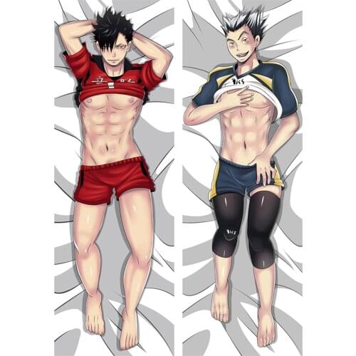 2021New Soft girl Hug Body Pillowcase Cushion Cover Anime Haikyuu Kotaru Bokuto Kuroo Tetsurou Cosplay Dakimakura Decorate Gifts