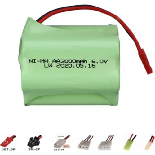 6v 3000mAh NIMH Battery For RC Cars Boats Robots Tanks Gun Spare Parts AA Ni-MH 2400mah 6v Rechargeable Battery Pack 1pcs