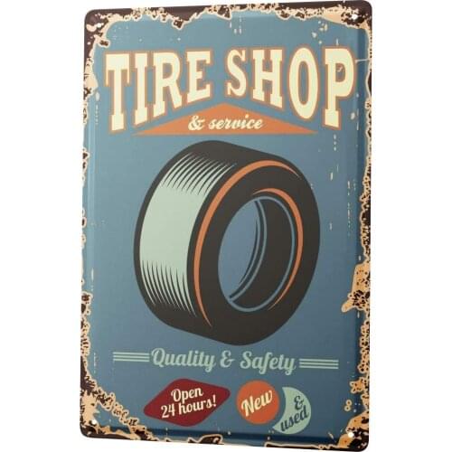 SINCE 2004 Tin Sign Metal Plate Decorative Sign Home Decor Plaques Garage Tire Shop