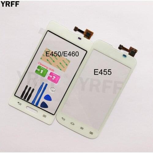 For LG Optimus L5 II E460 E450 L5X DUAL E455 Touch Screen Digitizer Sensor Touch Glass Lens Panel Replacement