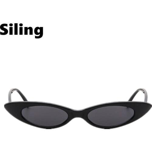 Retro Drop-shaped Cat Eye Sunglasses Small Oval Frame Eyewear Women Men Metal Hinged Marine Film Sun Glasses UV400