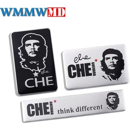 Car styling 3D metal Aluminum alloy Cuba movement leader Emblem Che Guevara sticker decoration Decal Auto accessories