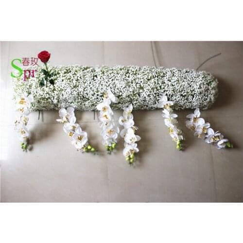 SPR 1m/pcs wedding arch flower table runner centerpiece stage backdrop decorative artificial flower wholesale