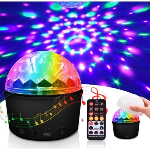 LED Disco Ball Lights 9 Colors 9W Magic Projector Stage Light Club lamp Effect Mini Wireless Bluetooth Speaker with Remote