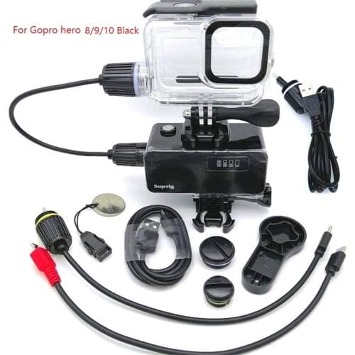 5200mAh Waterproof Power Bank Battery Charger Waterproof Case For GoPro Hero 9 Black Action Camera Charging Portece Frame/Box