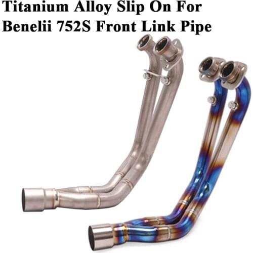 Titanium Alloy Slip On For Benelli 752S Motorcycle Exhaust System Escape Modified Moto Front Link Pipe Connect Original Muffler