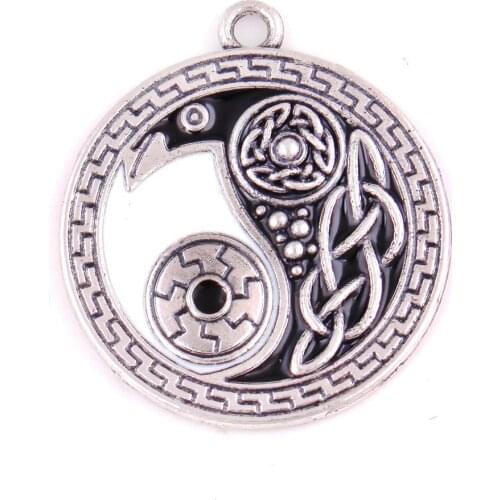 Female Male Necklace Pendant Charm Chinese Traditional Culture Tai Chi Yin Yang And Ancient Rune Sigils Provide Dropshipping