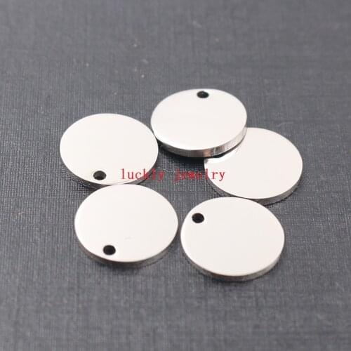 10pcs Lot 15mm/20mm/25mm/30mm High Polished Medals Charms pendant stainless steel DIY Jewelry