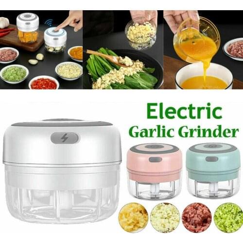 100/250ml Mini USB Wireless Electric Garlic Masher Press Tools Grinder Mincer Food Chili Vegetable Kitchen Chopper Meat P5H1