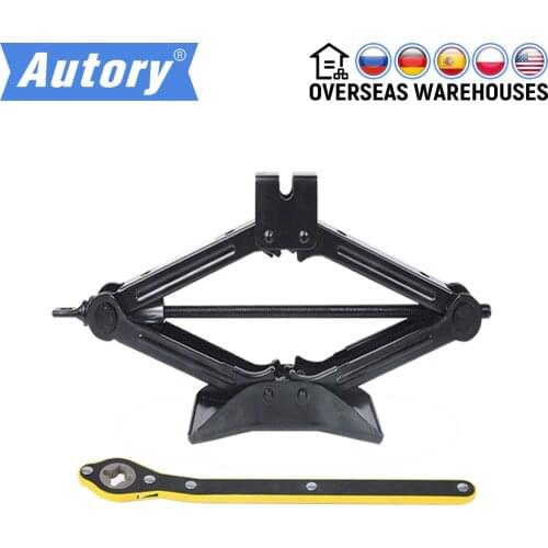 2 Ton 38.5cm Car Scissor Jack Square wrench Lifting Tire Tyre Change Ratchet Wrench Easy To Use Automobile Emergency