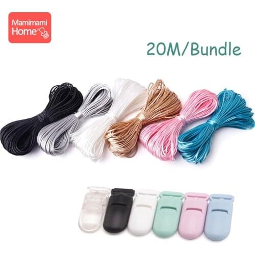 20M/Lot Nylon Rope DIY String Cord Accessary&Findings Baby Silicone Teething Bead Necklaces teething Bracelets Baby Teether Rop