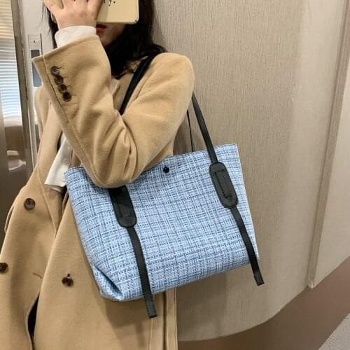 2020 Simple Large Capacity Bag for Women New Fashion Casual Shoulder Big Bag Western Style All -Matching Portable Support Honren