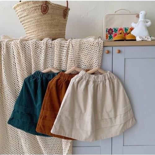 2021 Wholesale New Girls Corduroy Skirt Autumn Cotton Fashion Girls Skirts 2-8 years MY455