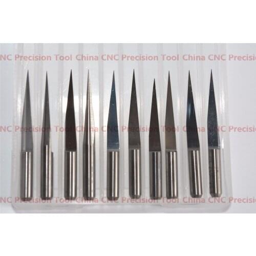 3.175mm*10degrees*0.1mm-10PCS,Freeshipping CNC solid carbide engraving bit,woodworking router bit,PVC,MDF,acrylic,end mill
