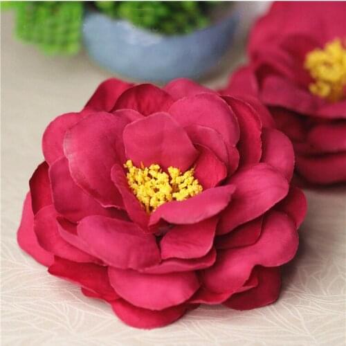 4Pcs/lot 10*10cm 3D large red artificial flowers clothing accessories headdress shoes flowers diy handicrafts fabric A998