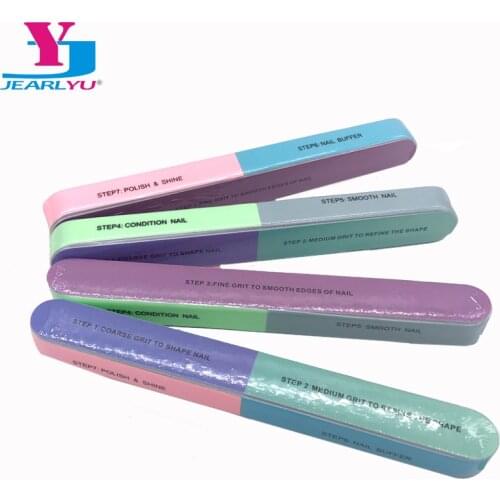4pcs/lot Nail Buffer Block 7 Side Nail Sponge Sanding Block Shiner Buffer UV Gel Polisher Nail File Manicure Salon Care Tools