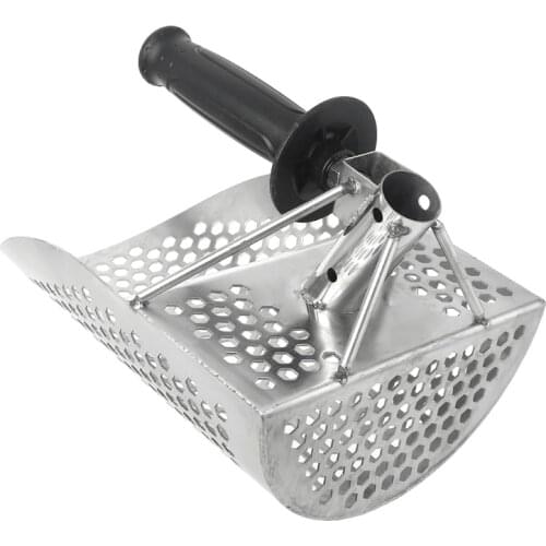 Sand Scoop Stainless Steel Digging Spade Sand Scoop Shovel Metal Detector Beach Scoop Underwater Searcher with Long Hand