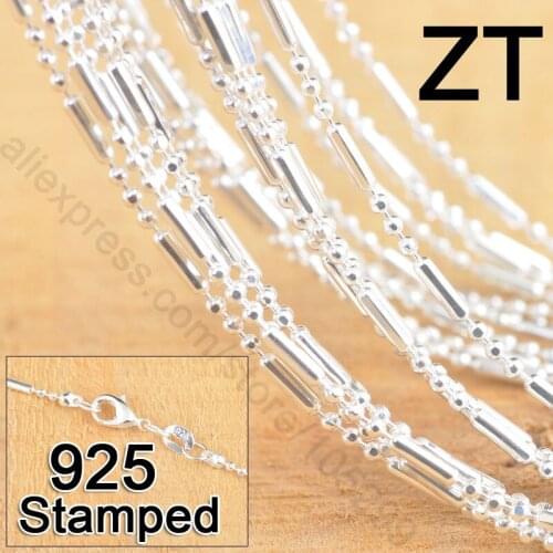 20Pcs Wholesale Lot 18" 925 Sterling Silver Jewelry Necklace Chains With Lobster Clasps For Pendant Gift
