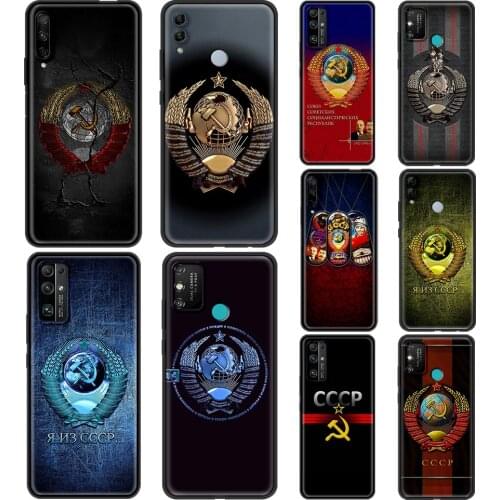 USSR Flag Soviet Union Silicone Soft TPU Cover for Honor 8X 9X Pro 10 20 Lite 30 20S 30i 9C 9A Play Luxury Phone Case Coque