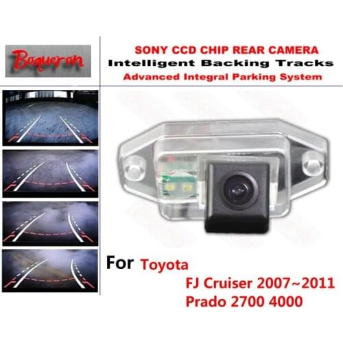 For Toyota FJ Cruiser 07~11 Prado 2700 4000 CCD Car Backup Parking Camera Intelligent Tracks Dynamic Guidance Rear View Camera