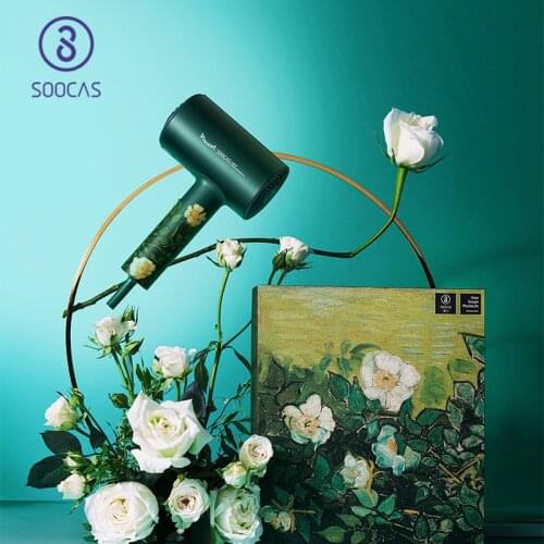 SOOCAS H5 Green Vangogh Anion Hair Dryer Professional Blow Dryer Quickly Dry Constant Temperature Electric Dryer