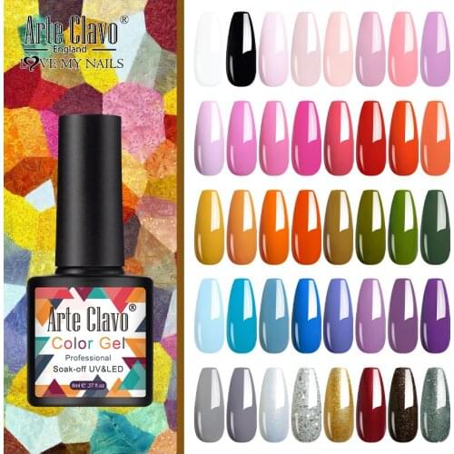 Arte Clavo 8ml Nails Gel Nail Polish Gel Polish Set For Manicure Semi Permanent UV Gel Varnish Hybrid Nail Art 2020 Top