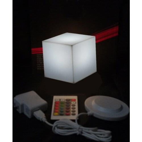 Indoor furniture 16 color changing glowing Cube Stool D10cm Lithium battery light glowing cube free shipping 30pcs/Lot