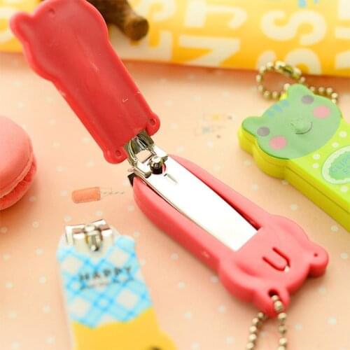 Creative Mini Nail Clippers Pedicure Manicure Trimmer Cutter Lovely Cartoon Animal Shape Plastic Comfort Grip Handled Scissor