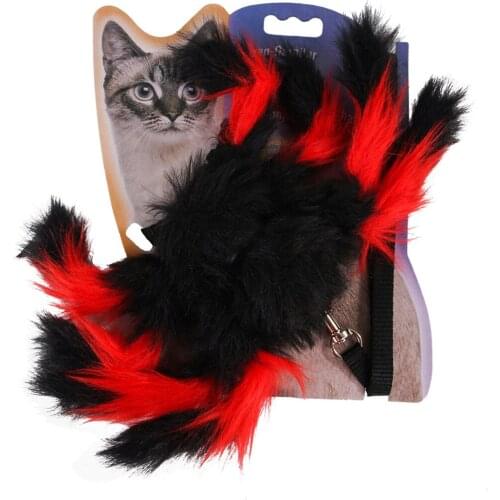 Fashion Creative Pet Leash Harness Set Cute Spider Design Cat Harness With Leash For Halloween Pet Supplies For Outdoor
